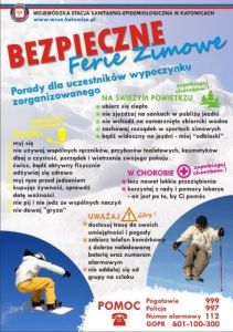 bezpieczne ferie - plakat