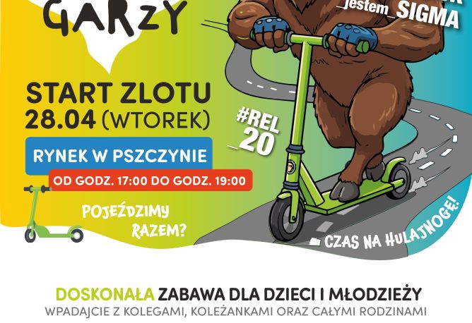 Plakat - 1. Zlot Hulajnogarzy w Pszczynie