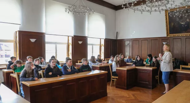 Wizyty uczniów w Urzędzie Miejskim