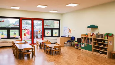 pusta przedszkolna sala